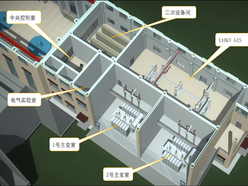 西藏湘河水利樞紐工程2-基于設(shè)備模型的基本參數(shù)，設(shè)備包含的各部分構(gòu)件，整體組裝后再進(jìn)行其他屬性的添加（如電壓等級、類型、單位等）。之后可以通過設(shè)備布置，測試參數(shù)化設(shè)置是否有效